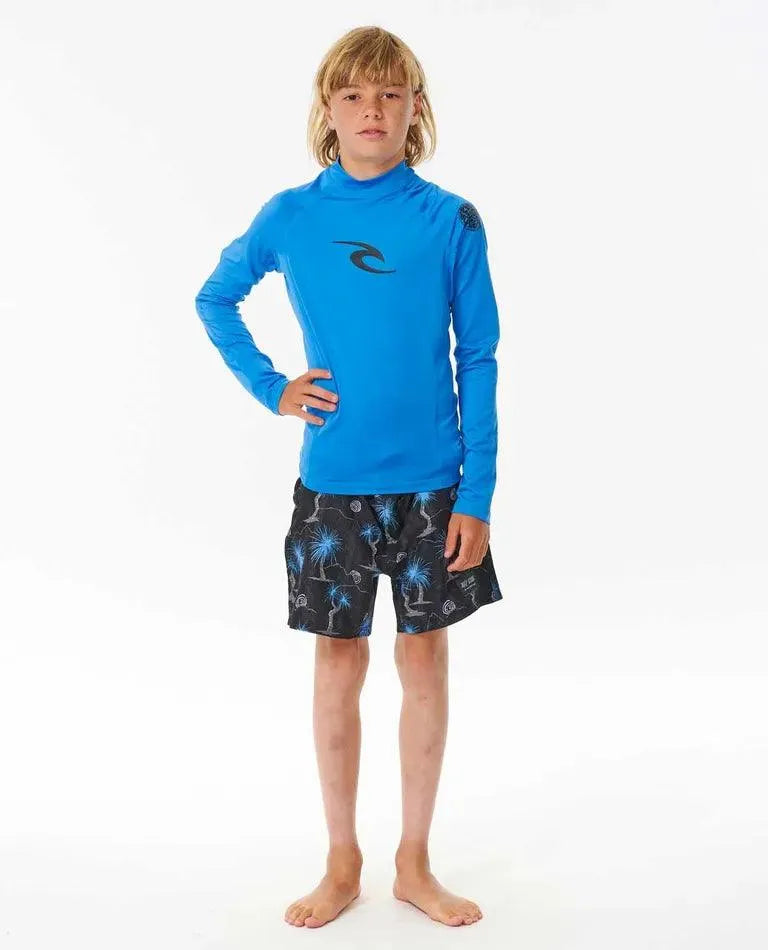 Brand Wave Uv Long Sleeve Rash Vest - Boys (8-16 Years) - Beachin Surf