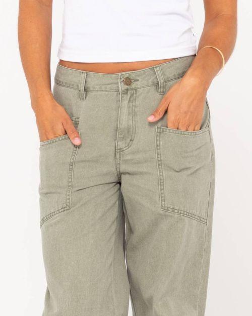 Brooks High Rise Wide Leg Twill Pant - Beachin Surf