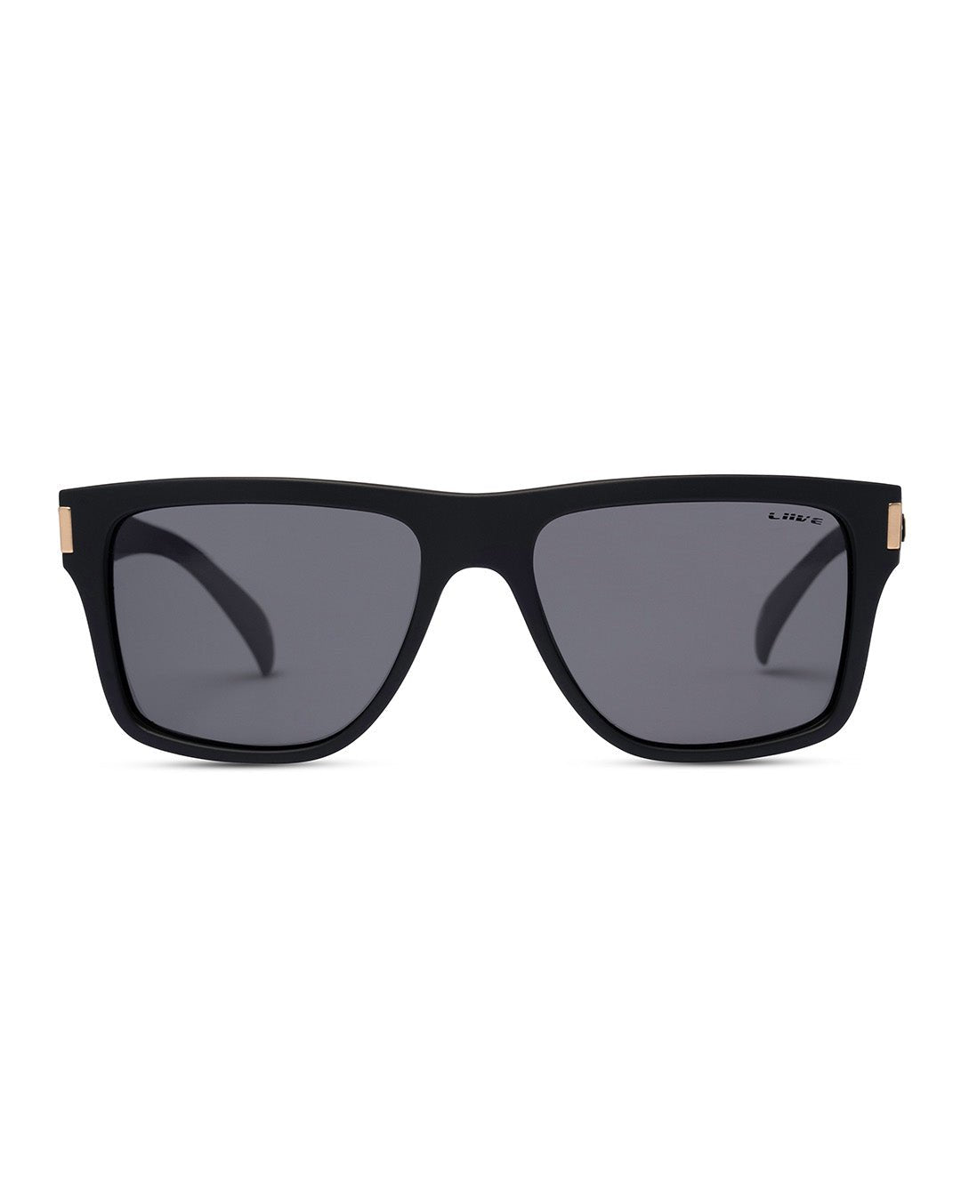 Liive Casino Polarised Matt Black sunglasses front view - Beachin Surf