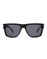 Liive Casino Polarised Matt Black sunglasses front view - Beachin Surf