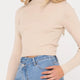 Charis Mock Neck Long Sleeve Knit Top - Beachin Surf
