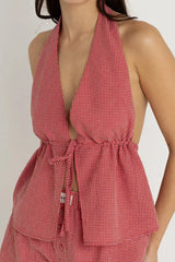 Check Halter Top - Beachin Surf