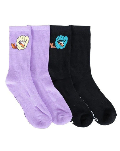 Chisel Mini Hand Santa Cruz Men'S Crew Socks (2 Pack) - Beachin Surf