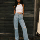 Chloe High Wide Straight Leg - Beachin Surf