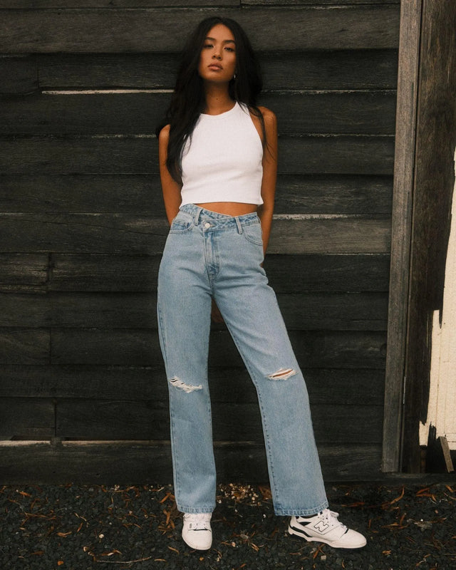 Chloe High Wide Straight Leg - Beachin Surf