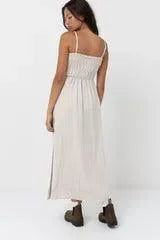 Classic Shirred Maxi Dress
