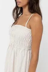 Classic Shirred Maxi Dress