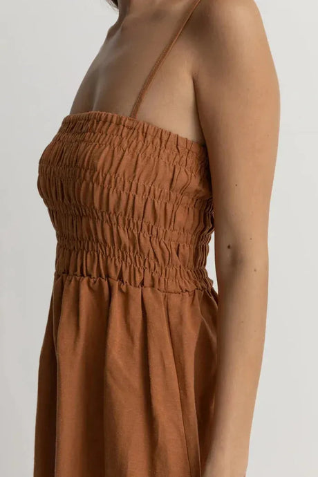 Classic Shirred Mini Dress - Beachin Surf