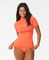 Classic Surf Short Sleeve Uv Rash Vest - Beachin Surf