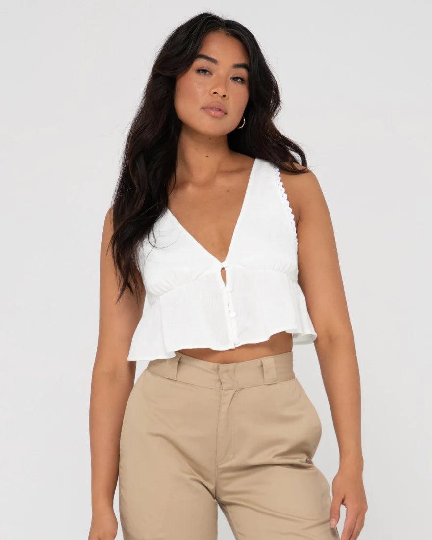 Coco V Neck Crop Top - Beachin Surf