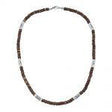 COCONUT BEADED CHOKER W/ CYCLINDER WAVE BEADS - Beachin Surf