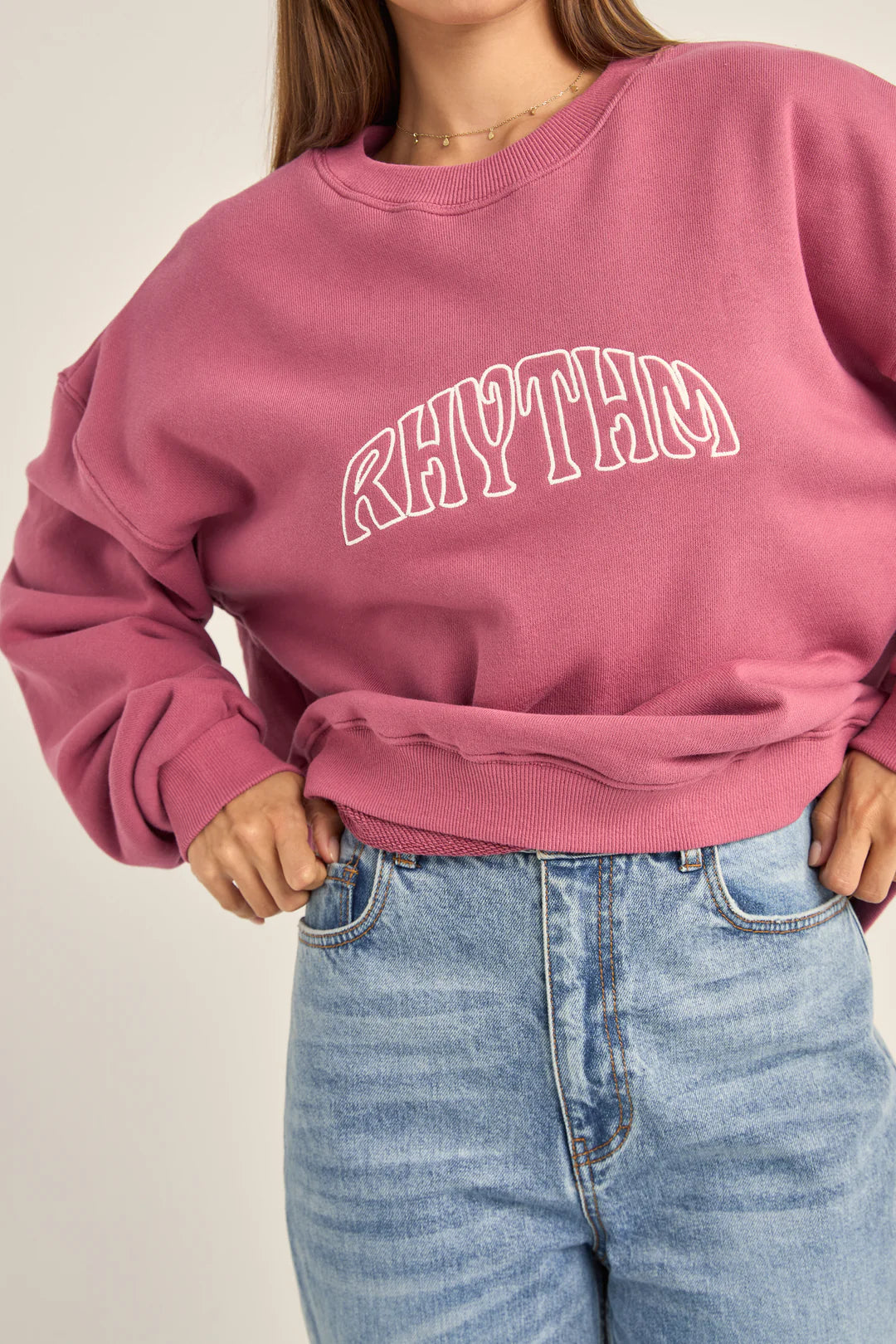 College Crew Neck Fleece - Beachin Surf