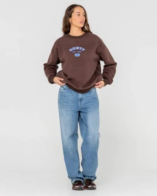 College Dropout Oversized Crew Fleece - Beachin Surf