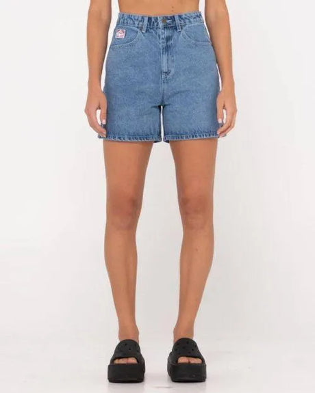 Cyprus High Denim Short - Beachin Surf