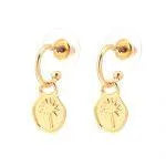 DAINTY GOLD PALM HOOP EARRINGS - Beachin Surf