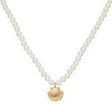 DAINTY PEARL CHOKER W/ GOLD SHELL - Beachin Surf