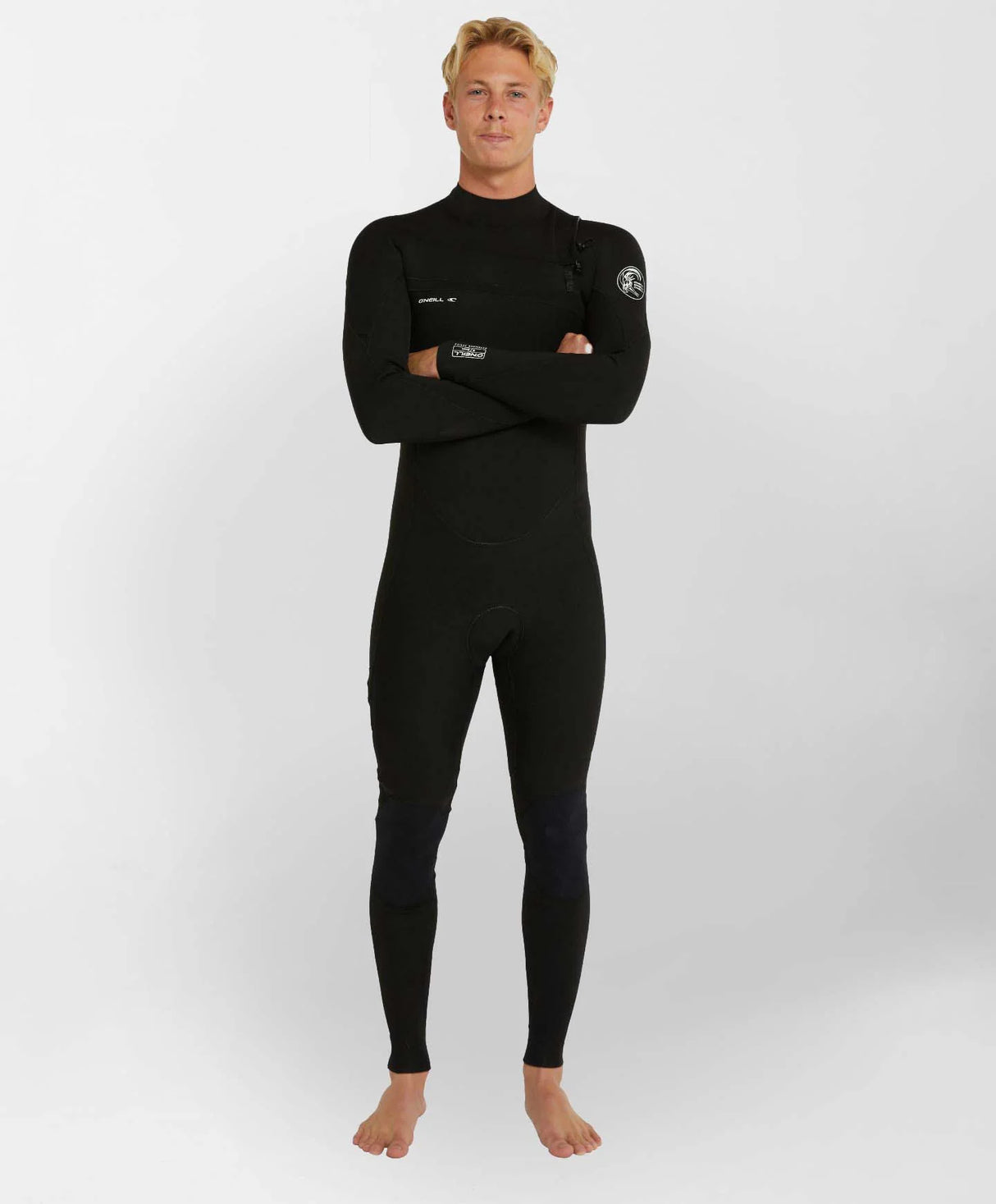 Defender 4/3Mm Steamer Chest Zip Wetsuit - Black