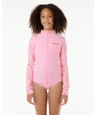 Summer LS Zip Rash Vest - Girl