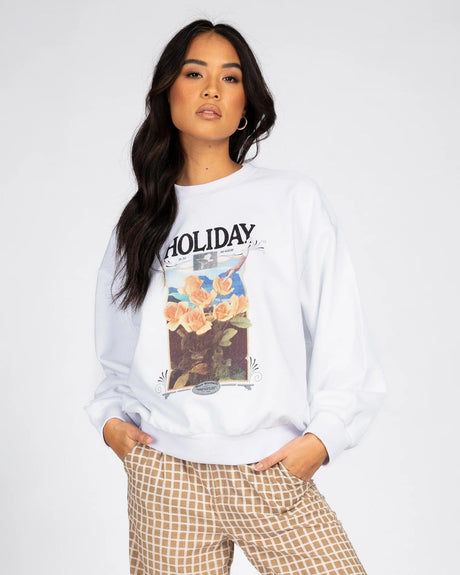 Dream Holiday Oversize Crew Neck Fleece - Beachin Surf