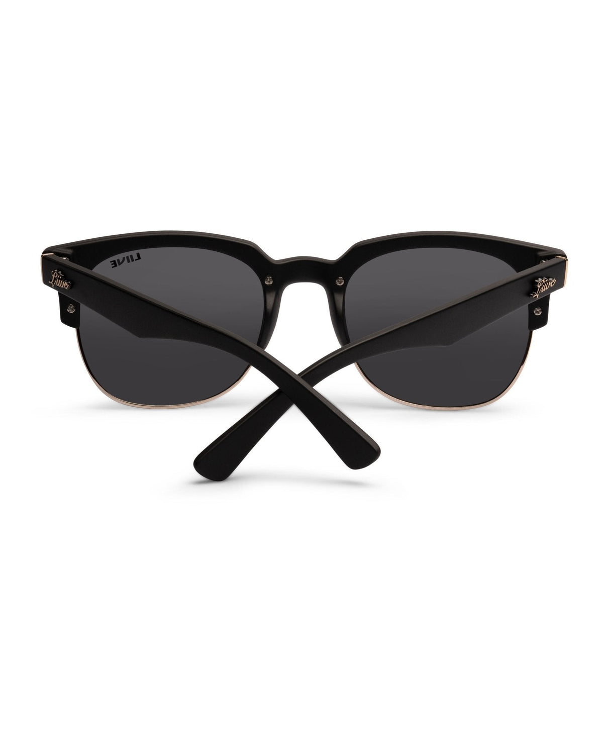 Liive Dylan Polarised Matt Black sunglasses worn - Beachin Surf