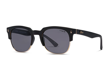 Liive Dylan Polarised Matt Black sunglasses angle view - Beachin Surf