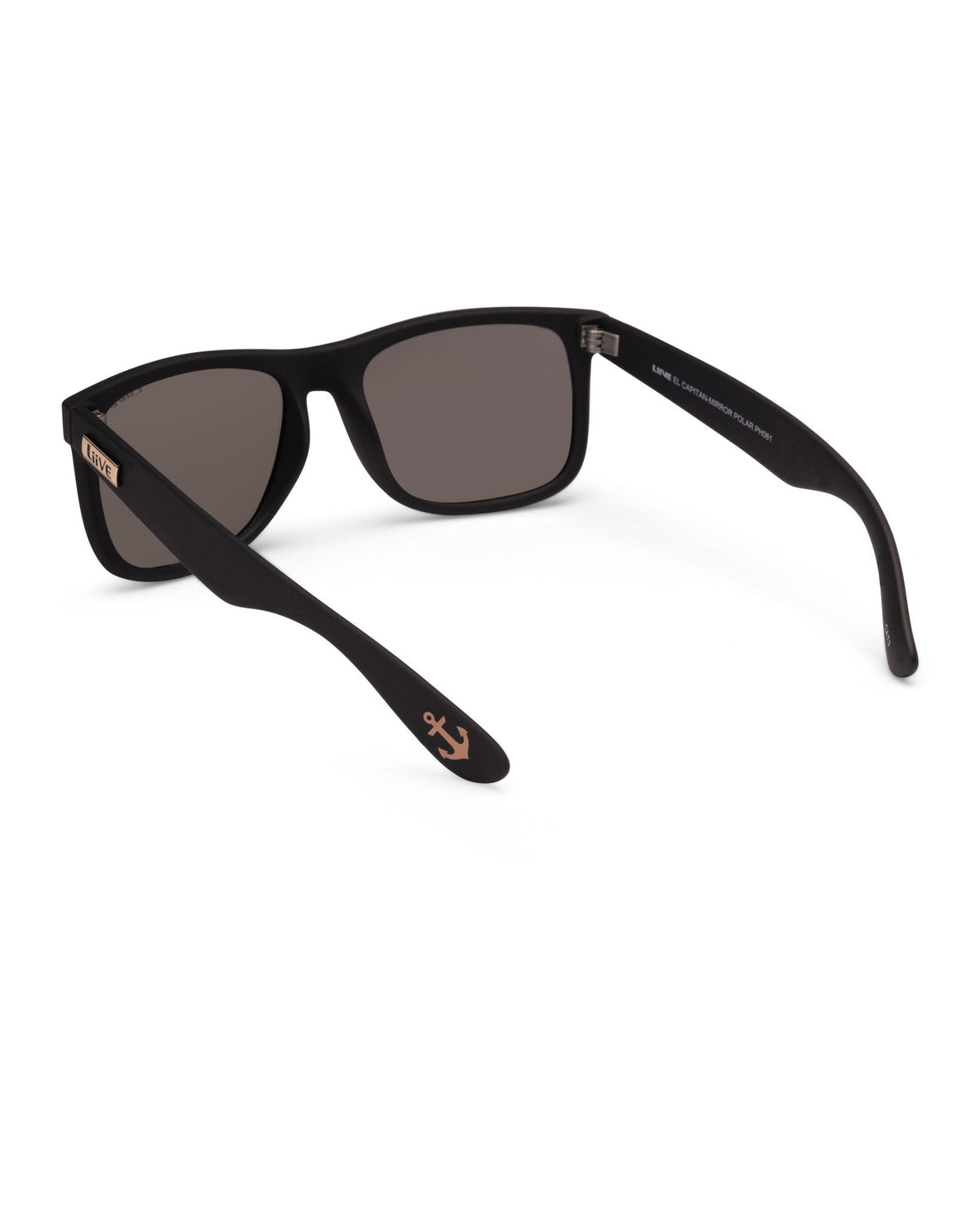 Liive El Capitan Blue Mirror Polarised Matt Black sunglasses lifestyle - Beachin Surf