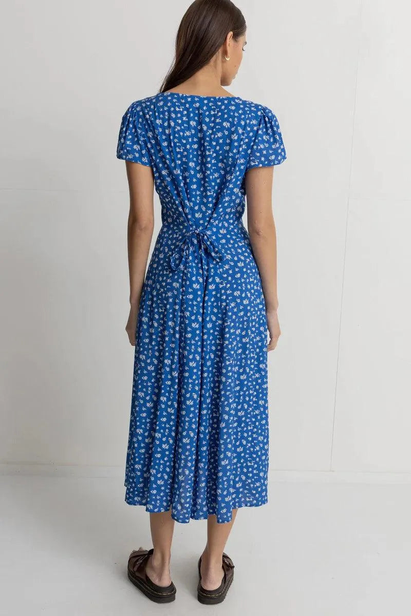 Elodie Floral Cap Sleeve Midi Dress - Beachin Surf