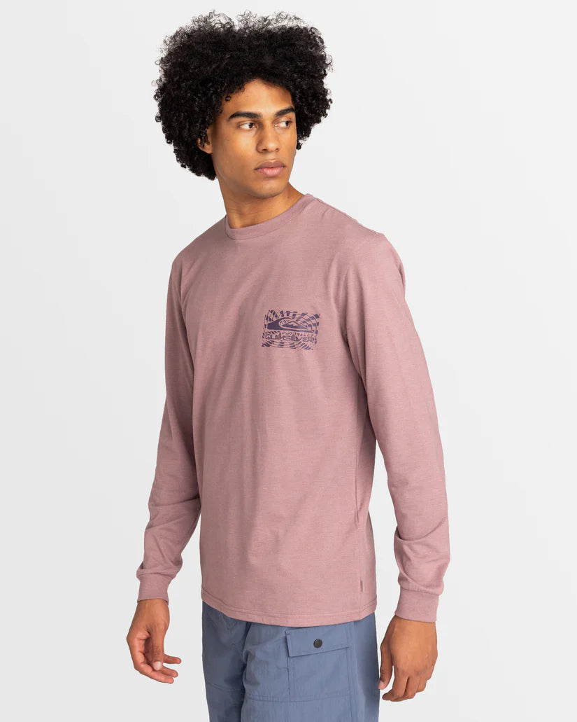 Mens Checker Mountain Long Sleeve T-Shirt