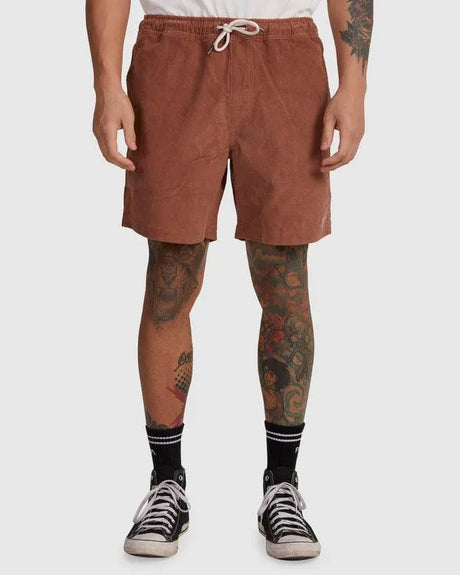 Escape Cord Elastic Script Shorts - Beachin Surf