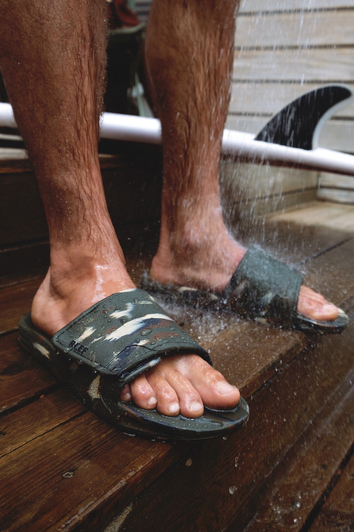 Reef Fanning Slide H2O - Camo Marble