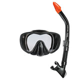 Land & Sea Sports Black Marlin Frameless Silicone Mask & Snorkel Set - Hero