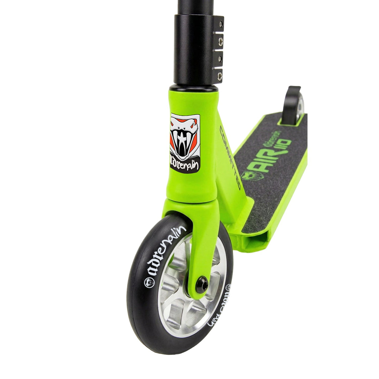 Adrenalin Stunt Air Pro-110 Scooter Lime - Gooseneck