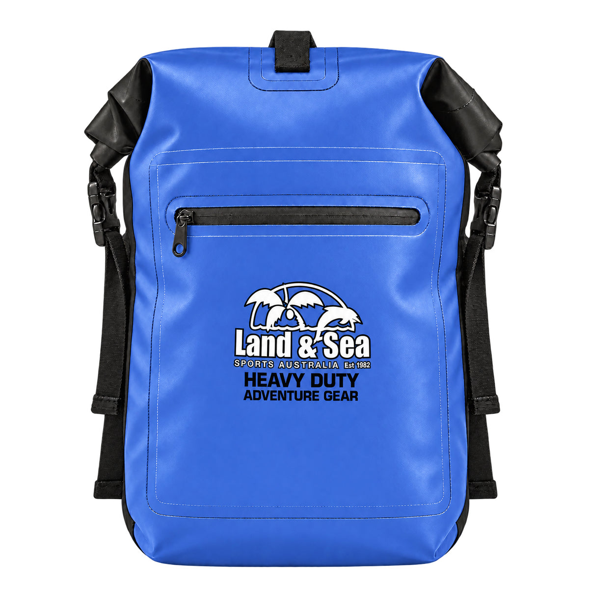 Land & Sea 30L Dry Backpack Blue - Front