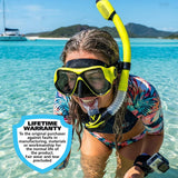Land & Sea Sports Ningaloo Mask & Snorkel Set Yellow - Lifestyle