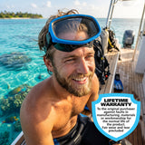 Land & Sea Beaver Double Seal Rubber Mask Blue - Lifestyle