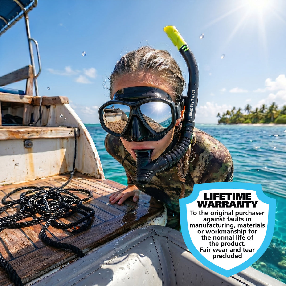 Land & Sea Sports Clearwater Mirrored Lens Set Black - Lifestyle