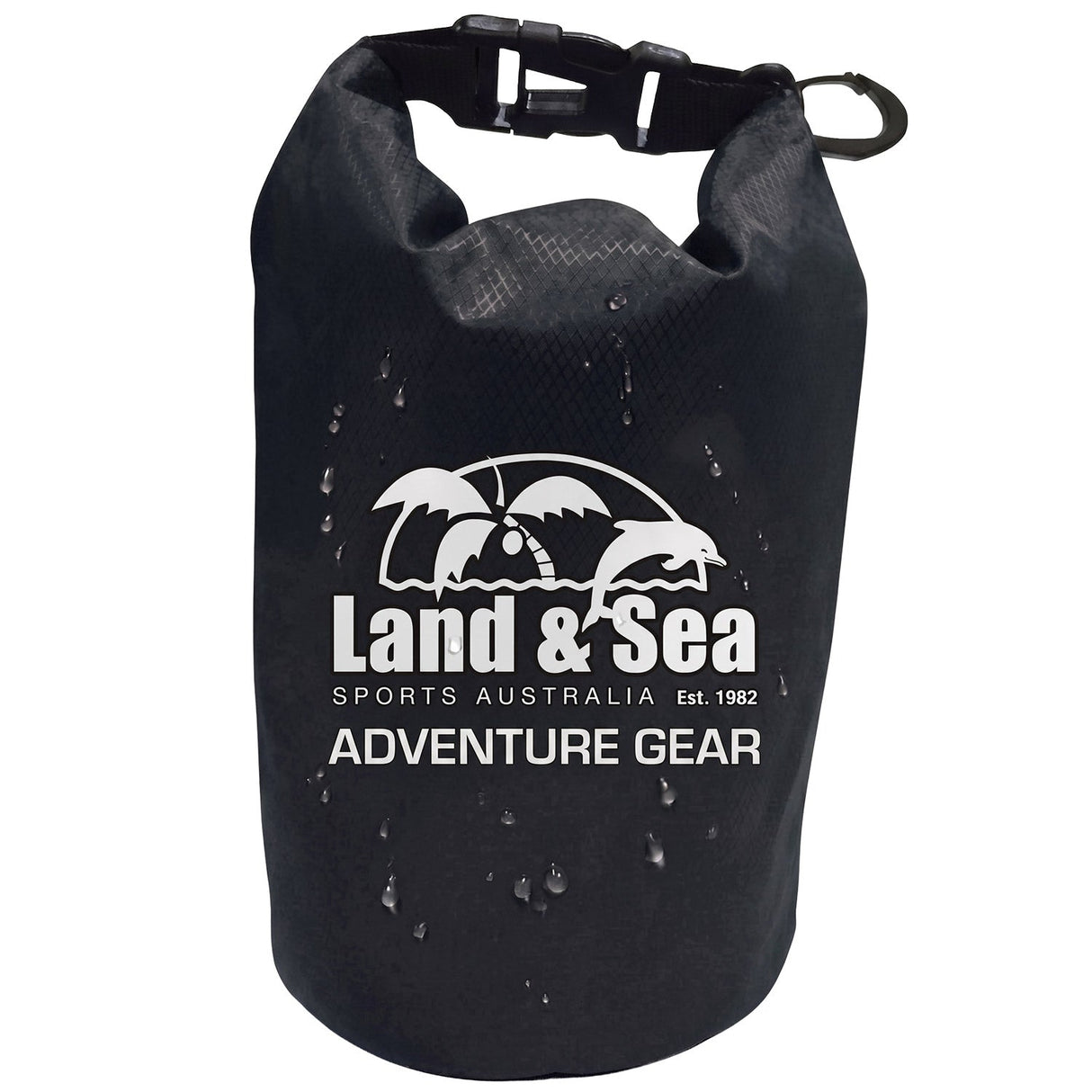 Land & Sea 1.5L Personal Dry Bag Black - Front