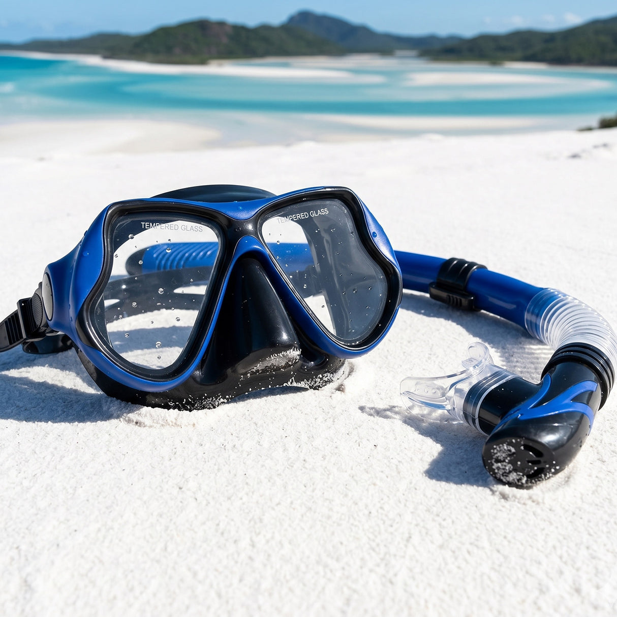 Land & Sea Sports Ningaloo Mask & Snorkel Set Blue - Lifestyle