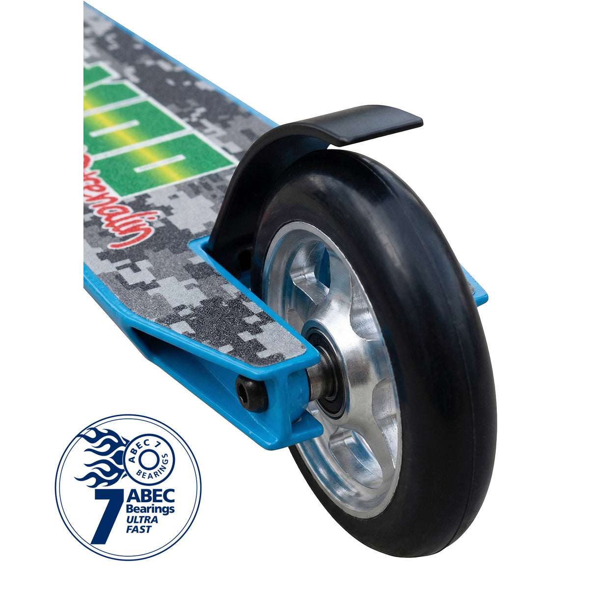 Adrenalin Max 100 Stunt Scooter Blue - Back Wheel