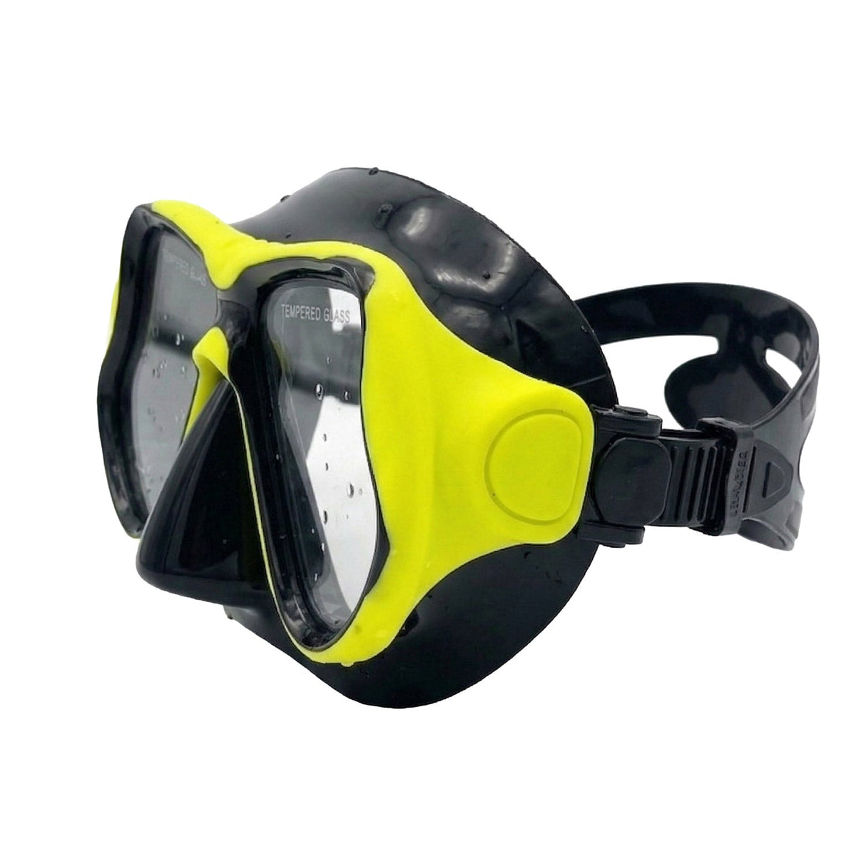 Land & Sea Sports Ningaloo Mask & Snorkel Set Yellow - Mask Side
