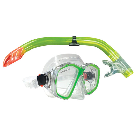 Land & Sea Sports Daintree Silicone Mask & Snorkel Set - Lime