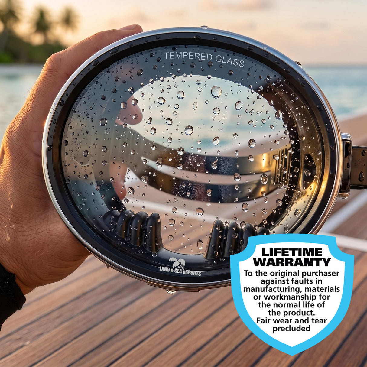 Land & Sea Bali Style Rubber Snorkelling Mask - Lifestyle