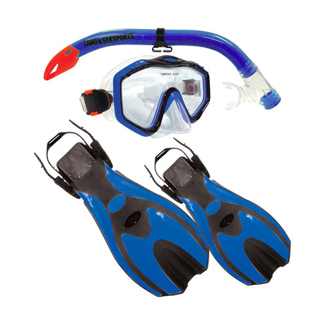 Land & Sea Sports Porpoise Complete Junior Snorkelling Set - Blue