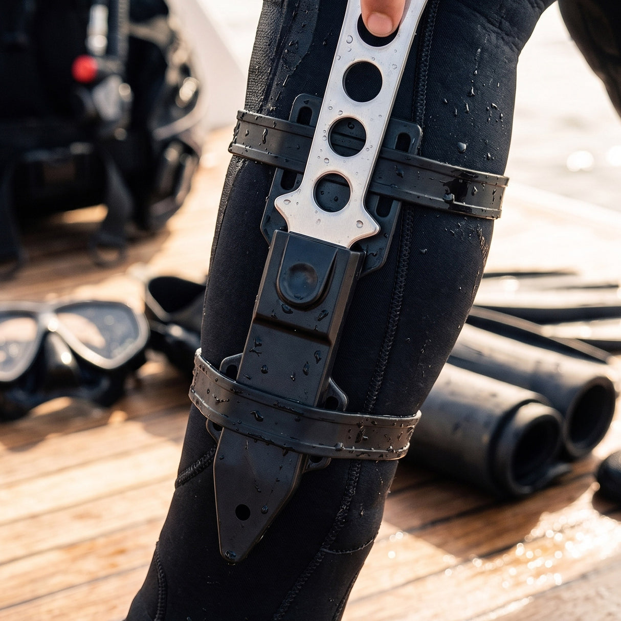 Land & Sea Fancy Bowie Dive Knife - Strap