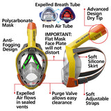 Land & Sea Orpheus Junior Full Face Mask Yellow - Feature