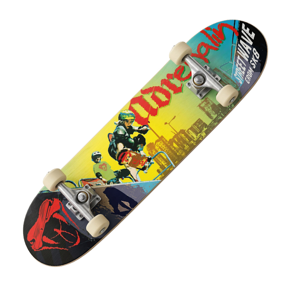 Adrenalin Junior Street Wave Skateboard - Deck Angle
