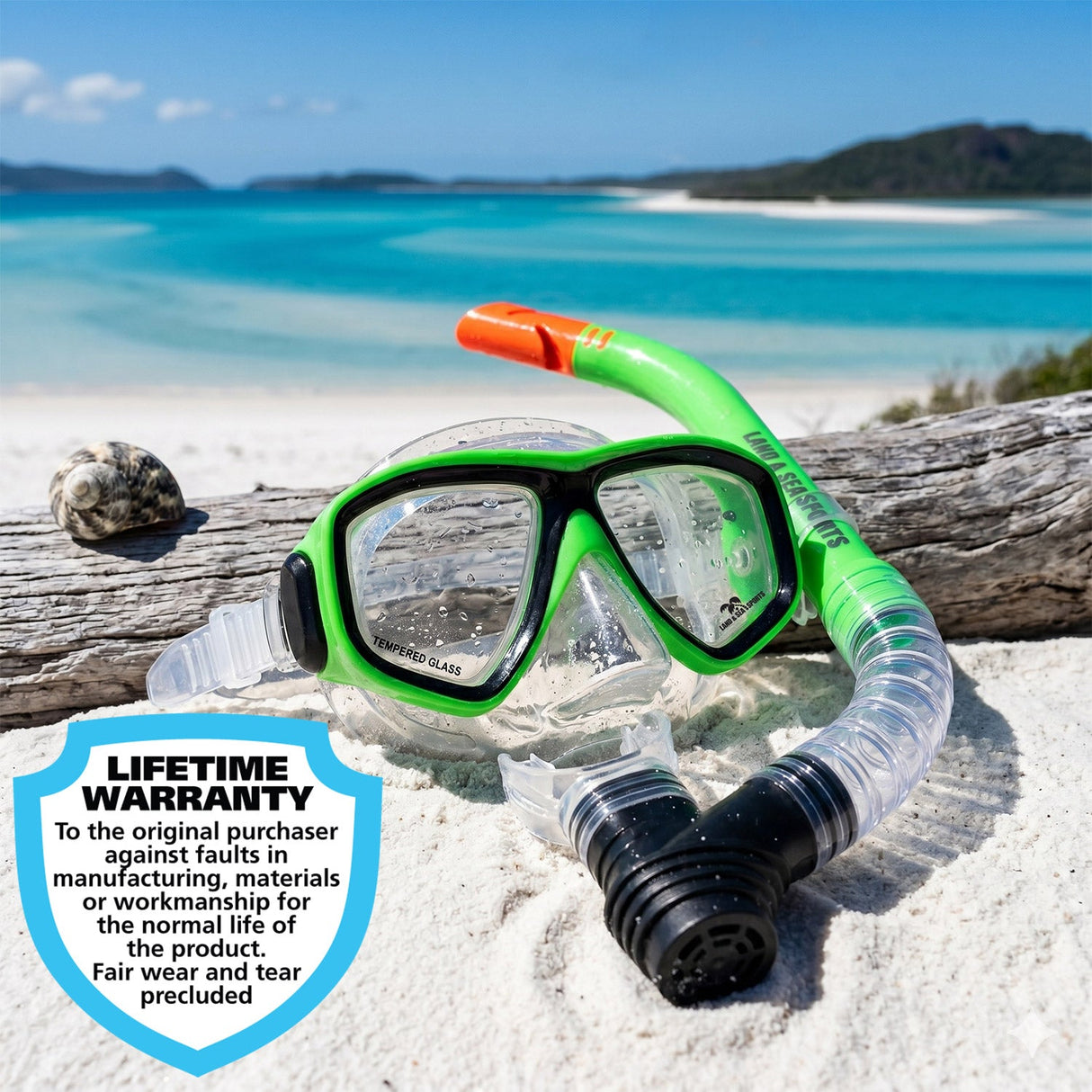 Land & Sea Sports Clearwater Diamond Clear Set Lime - Lifestyle