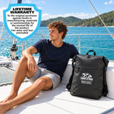 Land & Sea 30L Dry Backpack Black - Boating Lifestyle