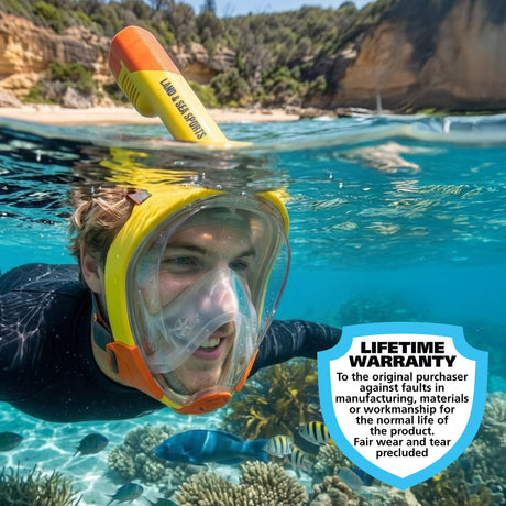 Land & Sea Orpheus Junior Full Face Mask Yellow - Lifestyle