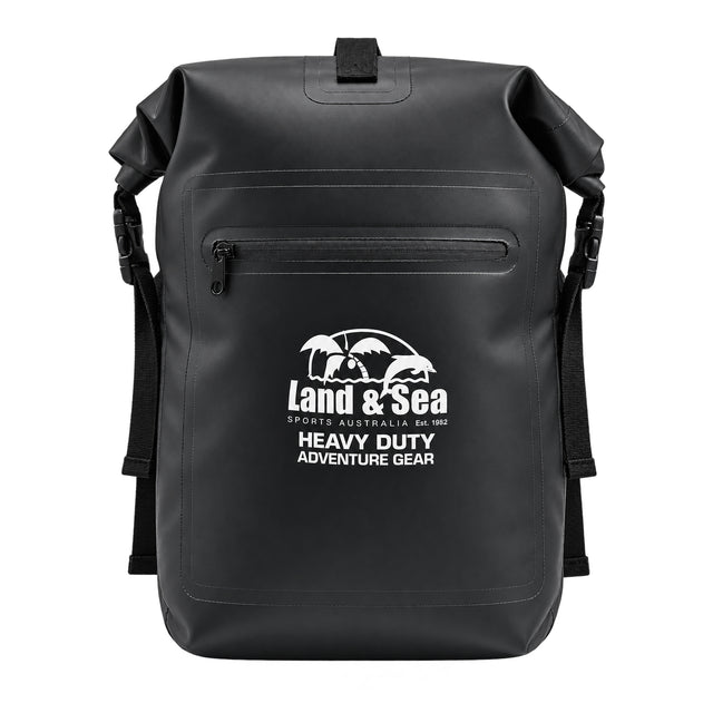 Land & Sea 30L Dry Backpack Black - Front